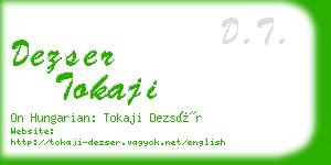 dezser tokaji business card